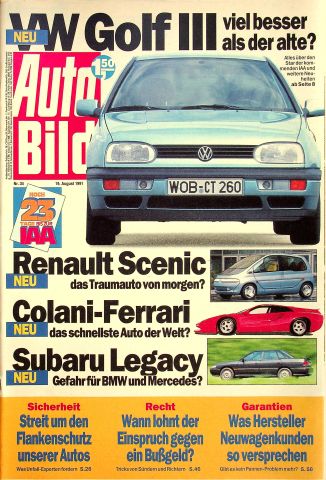 Deckblatt Auto Bild (34/1991)